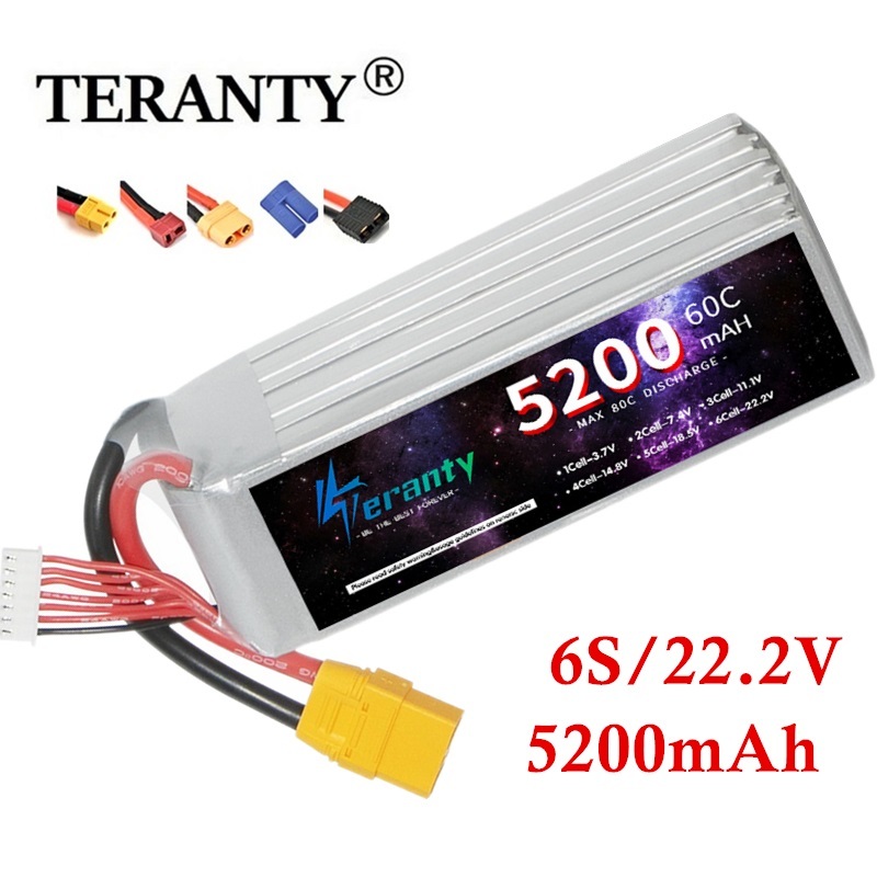 Drone Battery 4S - 6S 5200Mah Lipo Batterij 22.2V 60c