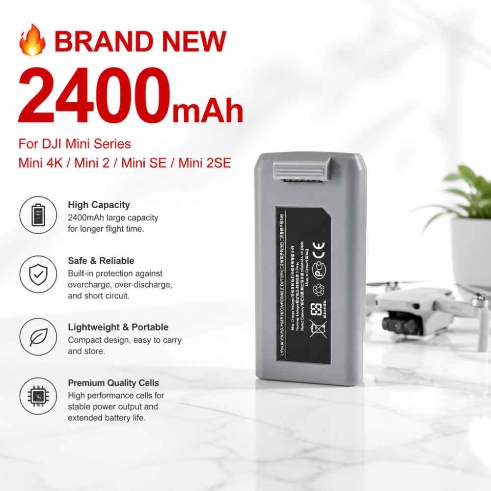 Drone Battery Smart - 2400mAh Batterij voor DJI Mini 4K/Mini