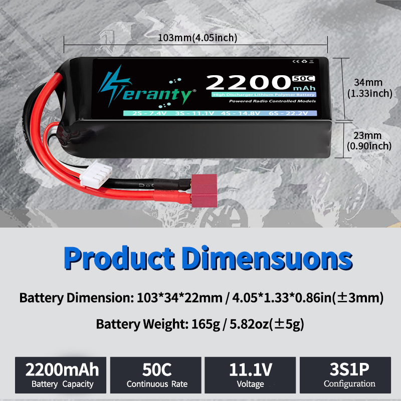 TERANTY 3S 2200/2400/2600mAh L - Drone Battery 4S recensie en prijs