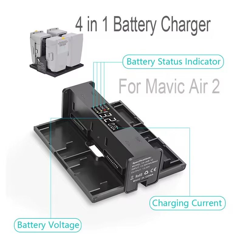 4-in-1 draagbare opvouwbare op - Drone Battery Smart recensie en prijs